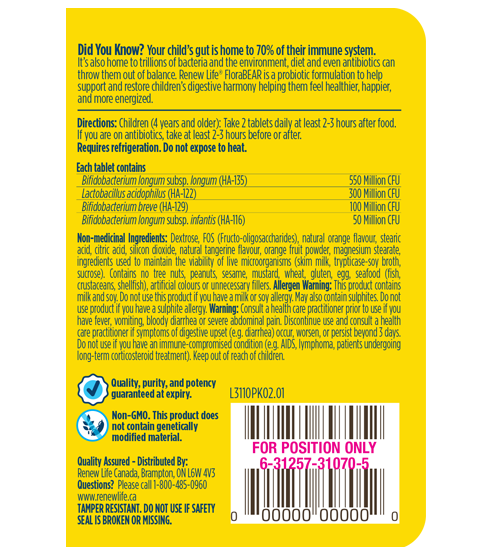 Renew Life® FloraBEAR, 1 Billion Active Cultures