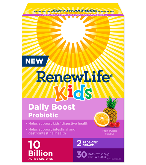 Renew Life® Kids Daily Boost Probiotic, Fruit Punch Flavour, 10 Billion Active Cultures