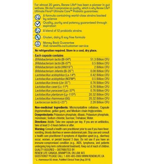 Ultimate Flora® Ultimate Care Probiotic, 100 Billion Active Cultures