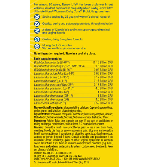 Ultimate Flora® Women's Daily Care™ Probiotic, 25 Billion Active Cultures