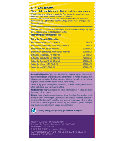 Renew Life® Ultimate Flora® Kids Probiotic, 10 Billion Active Cultures