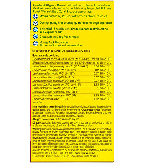 Ultimate Flora® Women's Extra Care™ Probiotic, 50 Billion Active Cultures